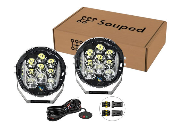 Round 7 Inch Off-Road LED Driving Lights for Jaguar