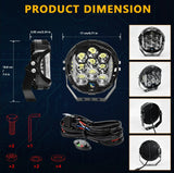 Round 7 Inch Off-Road LED Driving Lights for Jaguar