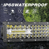 Durable IP68 waterproof LED light bar for tractors, ensuring reliable lighting performance in wet environments.