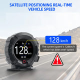 Real-time satellite data displaying vehicle speed and positioning on a digital map interface.