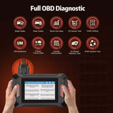 OBD diagnostic tool for automotive use, featuring DPF regeneration and full diagnostic scanning capabilities. 