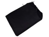 Black zippered pouch designed for storing a motorcycle cover, compact and practical for easy transport.