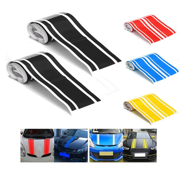 Triple Net Racing Sticker Strip – 55cm X 4.5cm For Cars & Motorcycles (Made In France)