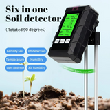 Multifunctional 6-in-1 Digital Soil Tester – PH, Moisture, Fertility, Light & Temperature for Garden & Plants