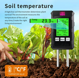 Multifunctional 6-in-1 Digital Soil Tester – PH, Moisture, Fertility, Light & Temperature for Garden & Plants
