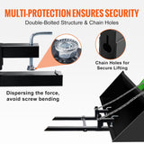 Multi-protection security features a double-bolted structure with chain holes for enhanced safety and durability.