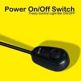 LED light bar power switch for tractors, showing on-off status for easy operation and visibility.