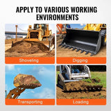  Tooth bar applications in diverse settings: digging, loading, transporting.