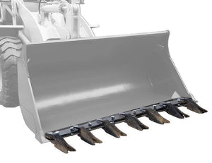 Bucket tooth bar for Claas tractor, ideal for heavy-duty digging and moving materials.