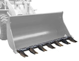 Bucket tooth bar for Claas tractor, ideal for heavy-duty digging and moving materials.