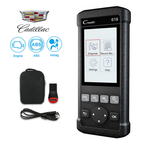 Cadillac SRS/Airbag, ABS, Reader & Reset Diagnostic Scan Tool