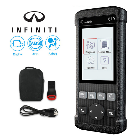 Infiniti SRS/Airbag, ABS, Reader & Reset Diagnostic Scan Tool